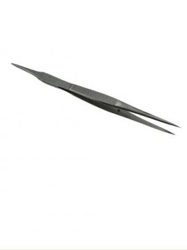 Double Fine Point Stainless Steel Tweezers 6.5"